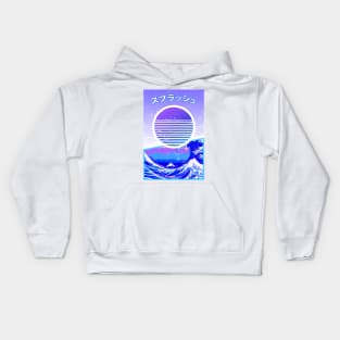 Japanese Vaporwave Splash Kids Hoodie